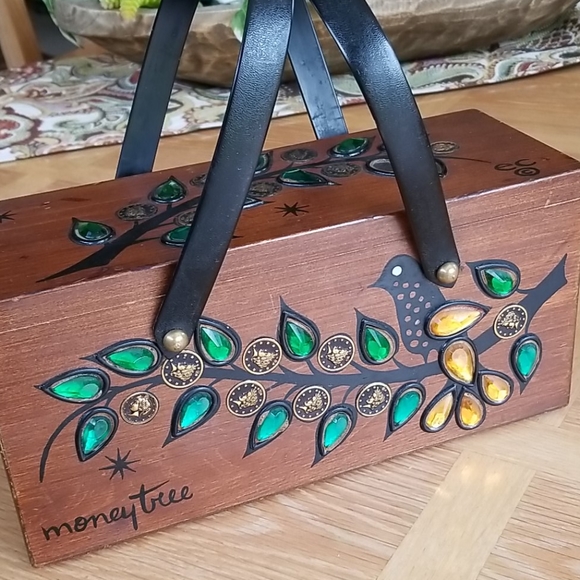 Vintage Handbags - Vintage 60s Enid Collins "Money Tree" Box Bag